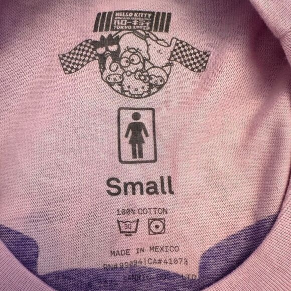 NWT Girl Skateboard Co X Sanrio Tokyo Speed Character Cotton T-shirt Pink Small - Picture 3 of 5